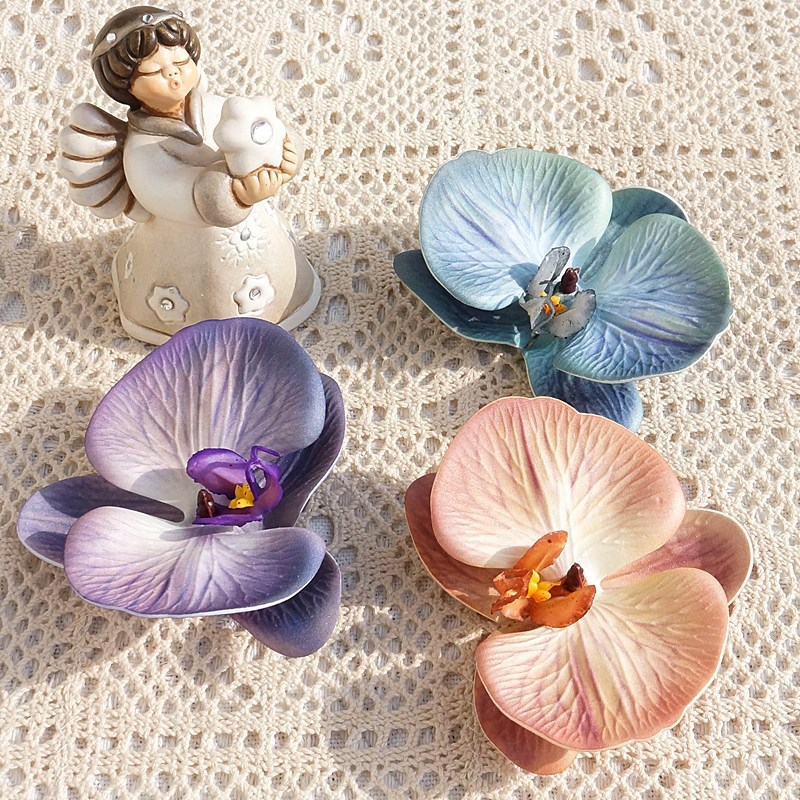Orchid Phalaenopsis - Grande simulazione fiore Silicone cotone stampa